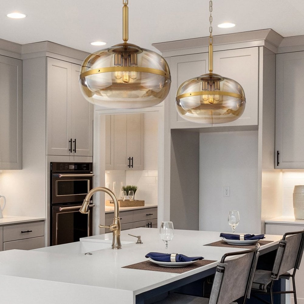 Eurofase QN-NOTTINGHAM-3P-AB Nottingham 3 Light Pendant Antique Brass