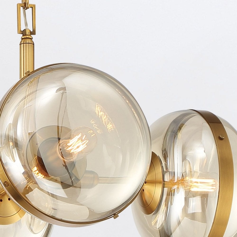 Eurofase QN-NOTTINGHAM-6LP-AB Nottingham 6 Light Linear Pendant Antique Brass