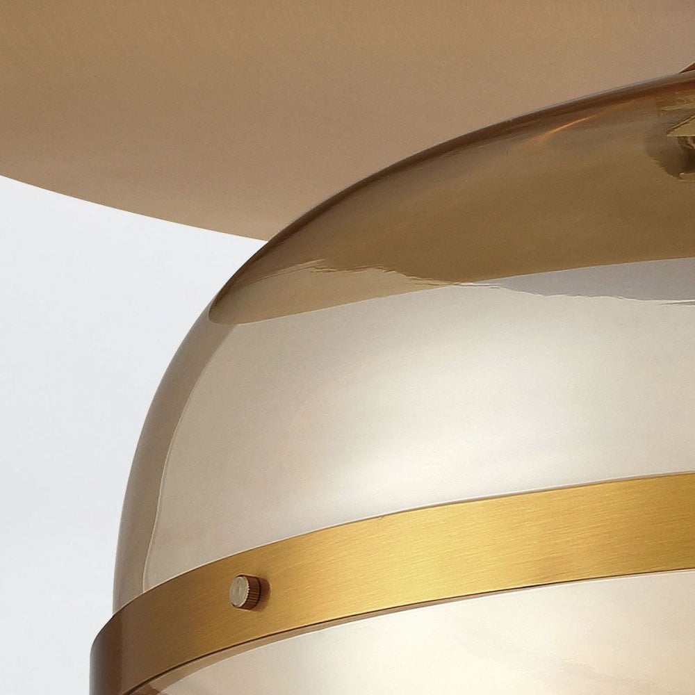 Eurofase QN-NOTTINGHAM-F-L-AB Nottingham 3 Light Ceiling Flush Large Antique Brass