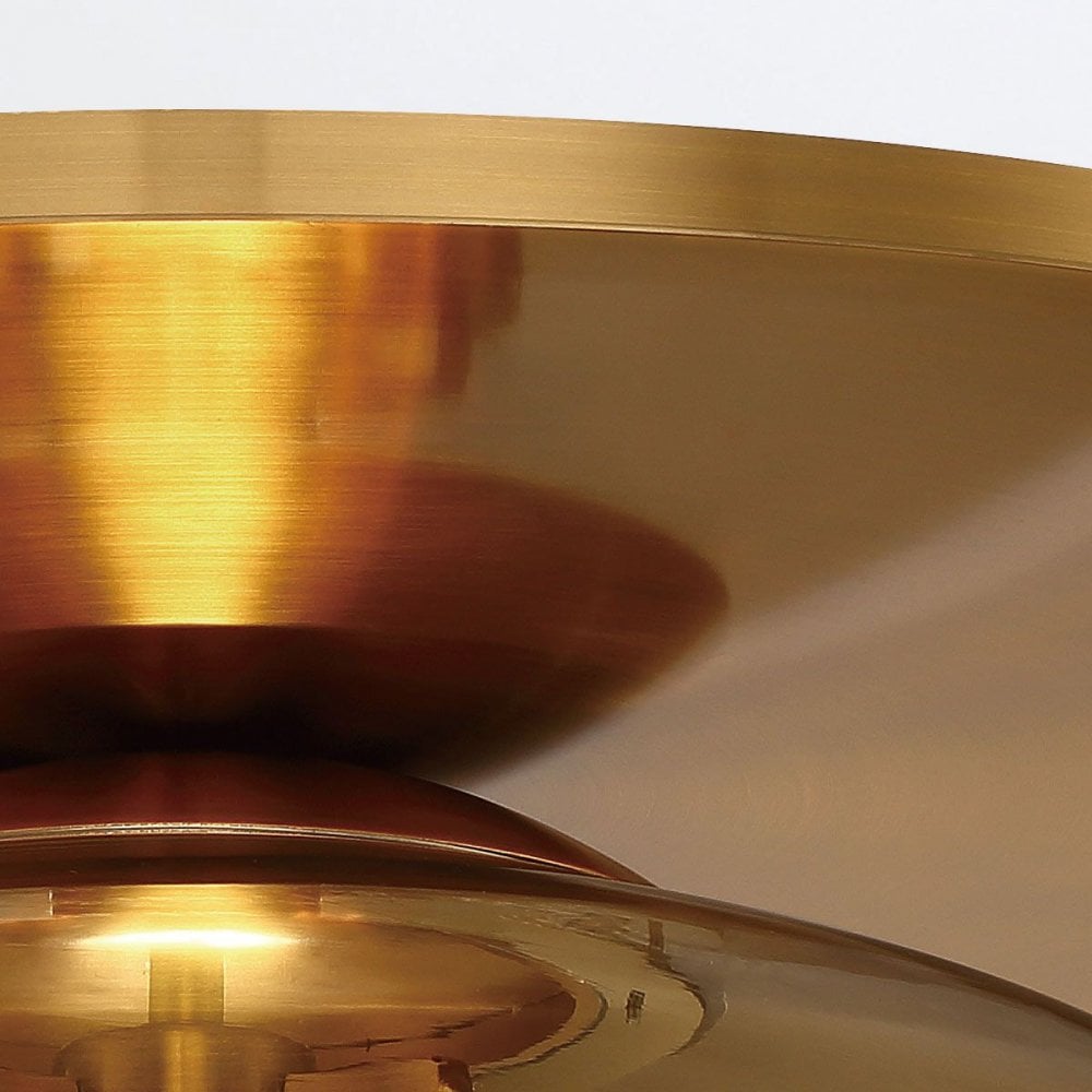 Eurofase QN-NOTTINGHAM-F-L-AB Nottingham 3 Light Ceiling Flush Large Antique Brass