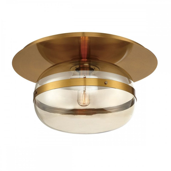 Eurofase QN-NOTTINGHAM-F-M-AB Nottingham 1 Light Ceiling Flush Medium Antique Brass