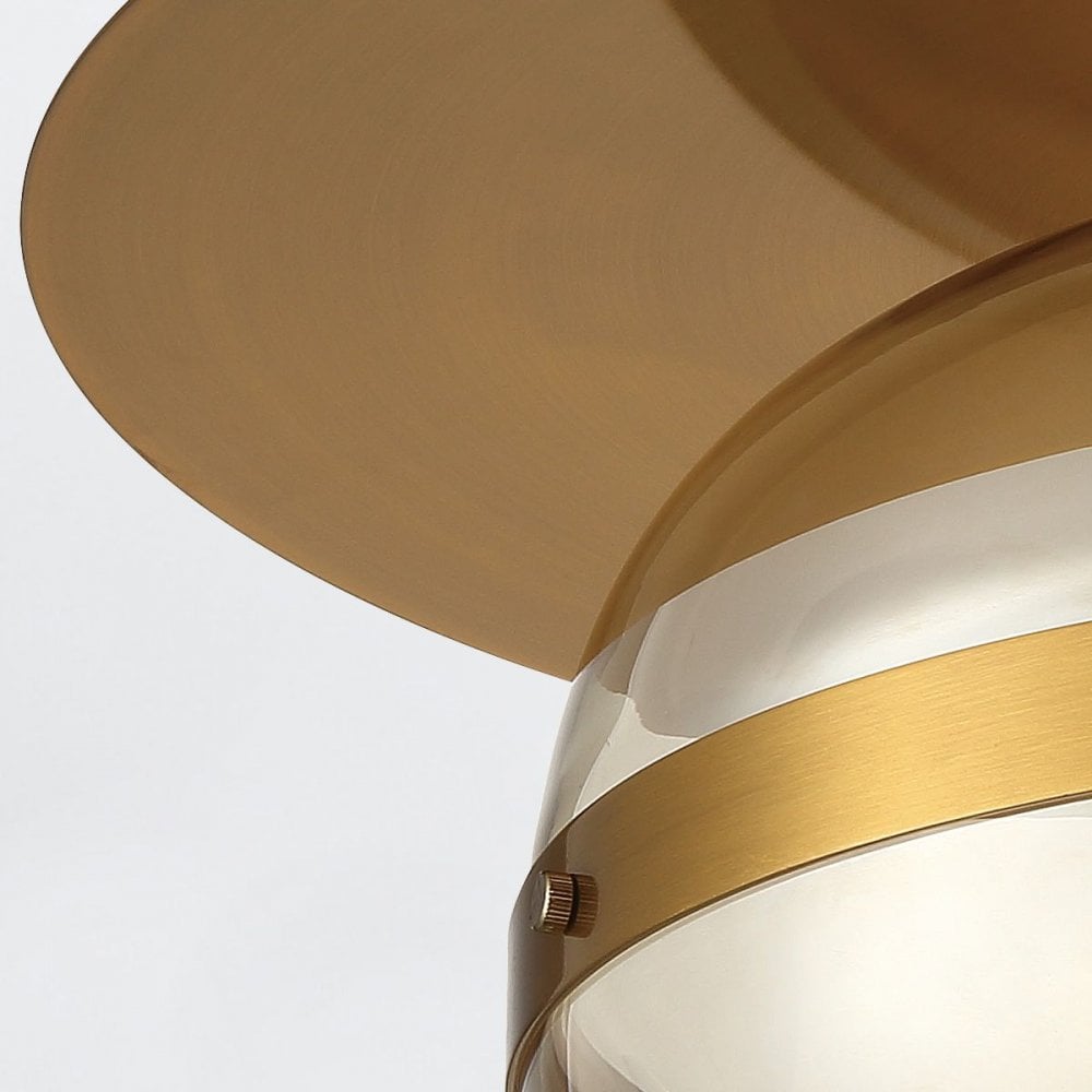 Eurofase QN-NOTTINGHAM-F-M-AB Nottingham 1 Light Ceiling Flush Medium Antique Brass