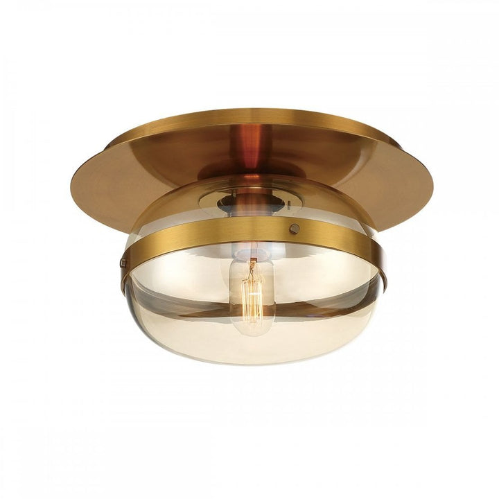 Eurofase QN-NOTTINGHAM-F-S-AB Nottingham 1 Light Ceiling Flush Small Antique Brass