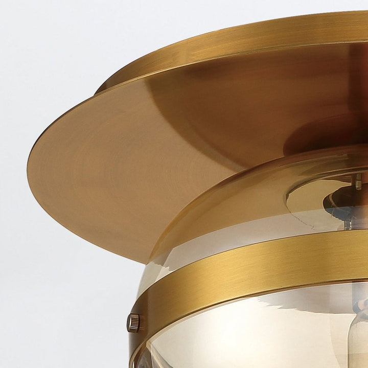 Eurofase QN-NOTTINGHAM-F-S-AB Nottingham 1 Light Ceiling Flush Small Antique Brass