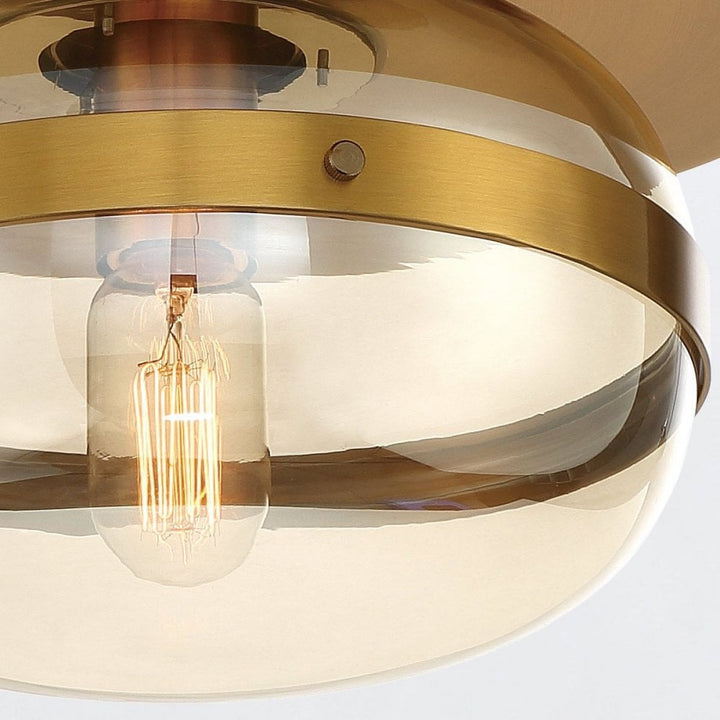 Eurofase QN-NOTTINGHAM-F-S-AB Nottingham 1 Light Ceiling Flush Small Antique Brass