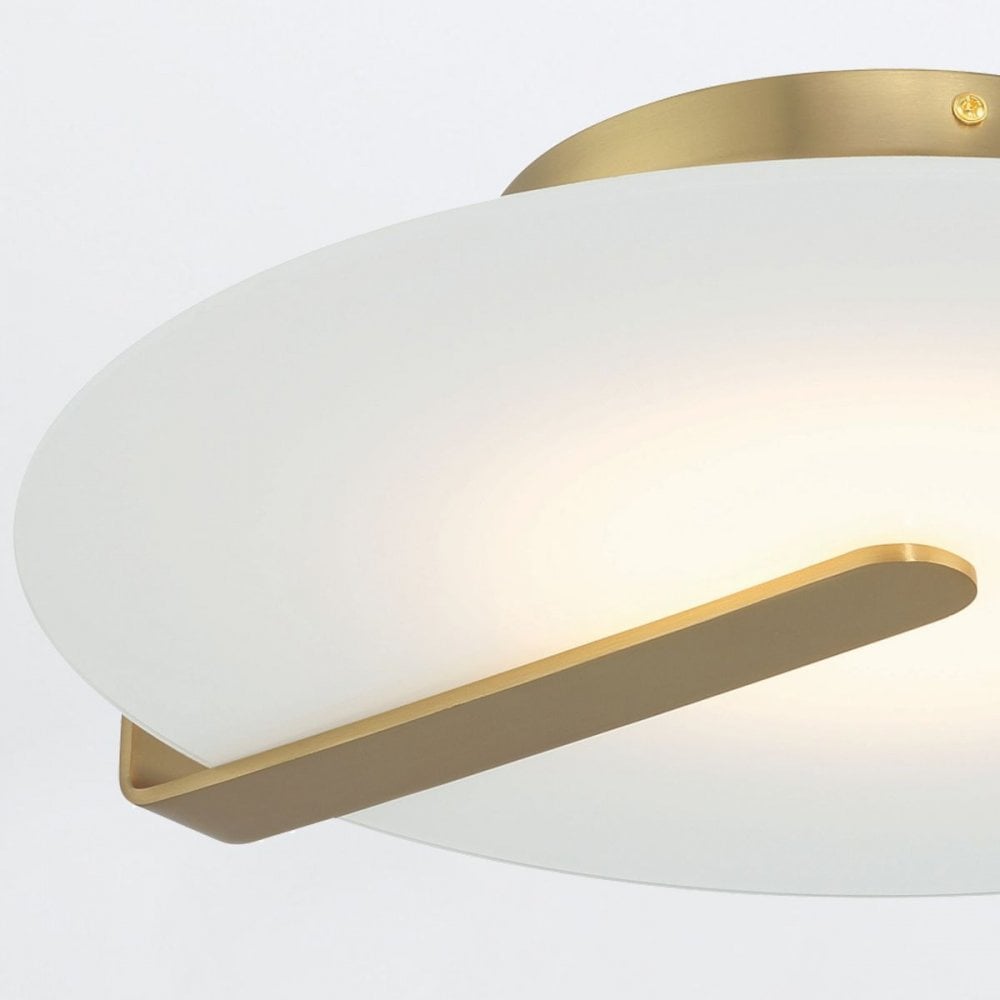 Eurofase QN-NUVOLA-F-M-BG Nuvola LED Medium Ceiling / Wall Light Brushed Gold