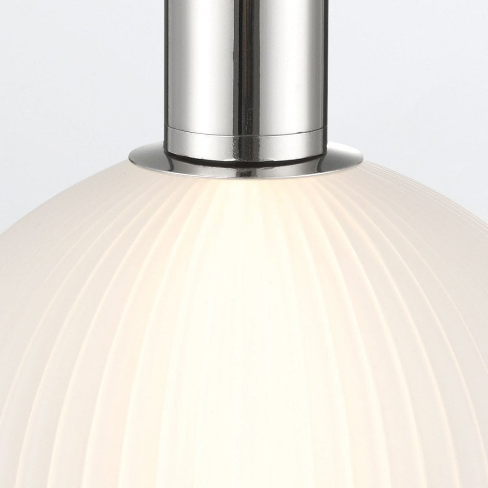 Eurofase QN-PALMAS-1MP-PN Palmas 1 Light LED Mini Pendant Polished Nickel