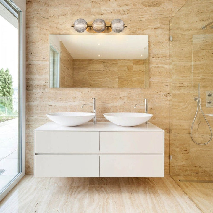 Eurofase QN-PALMAS-3W-BG Palmas 3 Light LED Bathroom Wall Light Brushed Gold