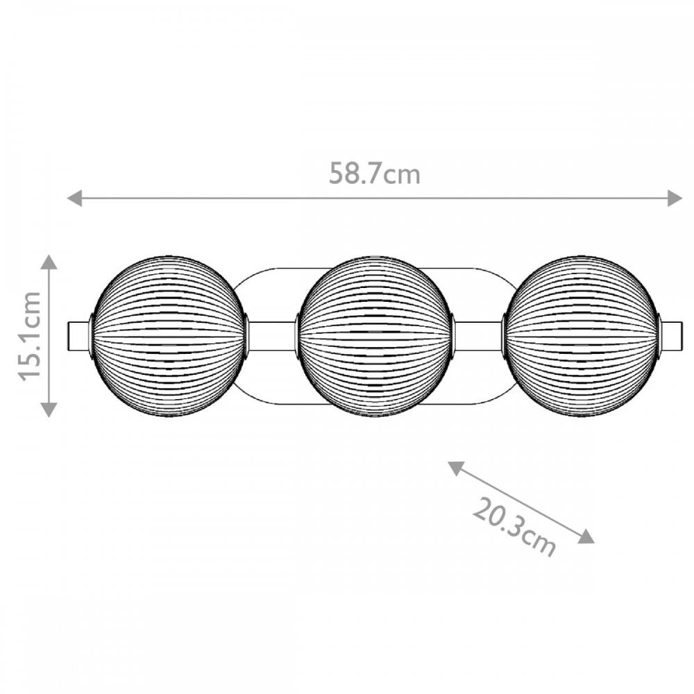 Eurofase QN-PALMAS-3W-PN Palmas 3 Light LED Bathroom Wall Light Polished Nickel