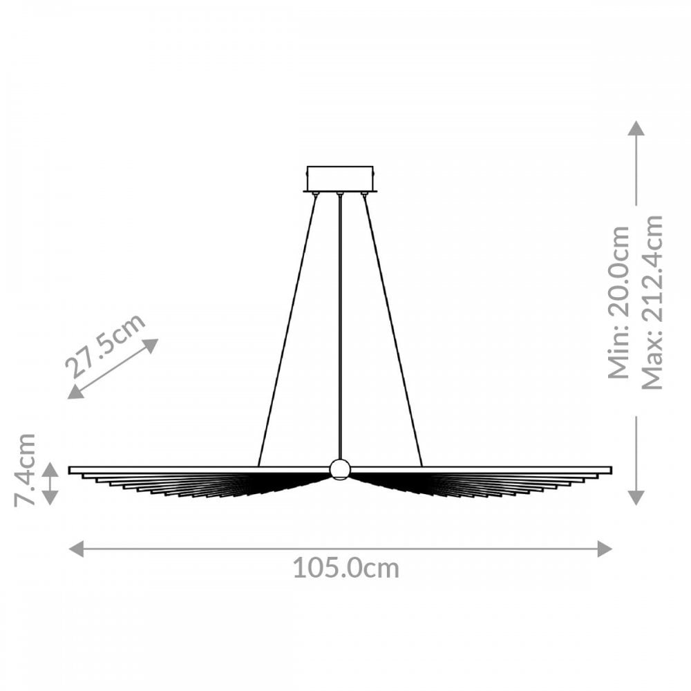 Eurofase QN-SERAPH-LP-L-BLK Seraph LED Chandelier Matte Black