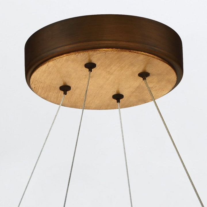 Eurofase QN-VAUGHAN-P-M-BRZ-GD Vaughan LED Chandelier Medium Bronze and Brushed Gold