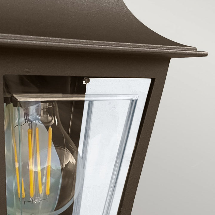Elstead DECO-LANE7-BRONZE Deco Lane 1 Light Outdoor Half Wall Lantern Bronze