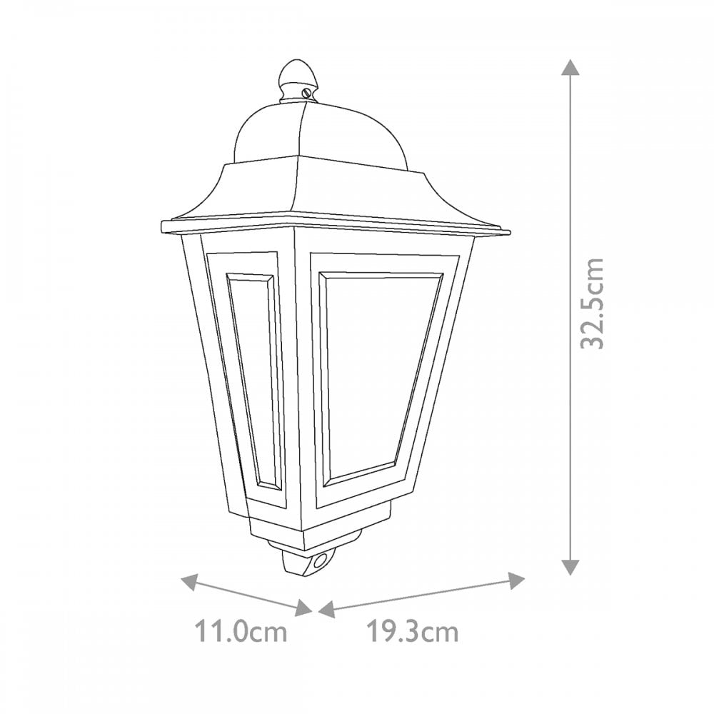 Elstead DECO-LANE7-CREAM Deco Lane 1 Light Outdoor Half Wall Lantern Cream