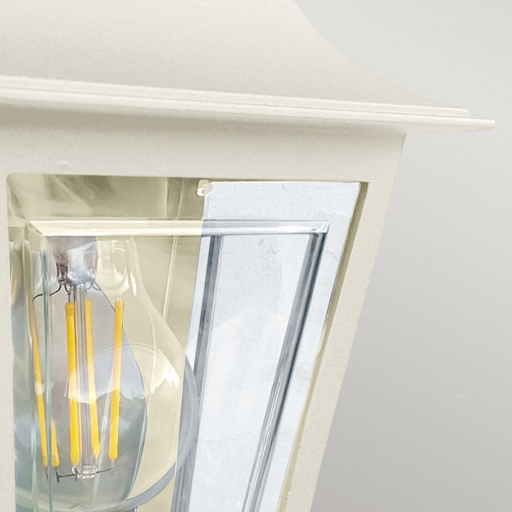 Elstead DECO-LANE7-CREAM Deco Lane 1 Light Outdoor Half Wall Lantern Cream