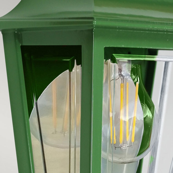 Elstead DECO-LANE7-GREEN Deco Lane 1 Light Outdoor Half Wall Lantern Green