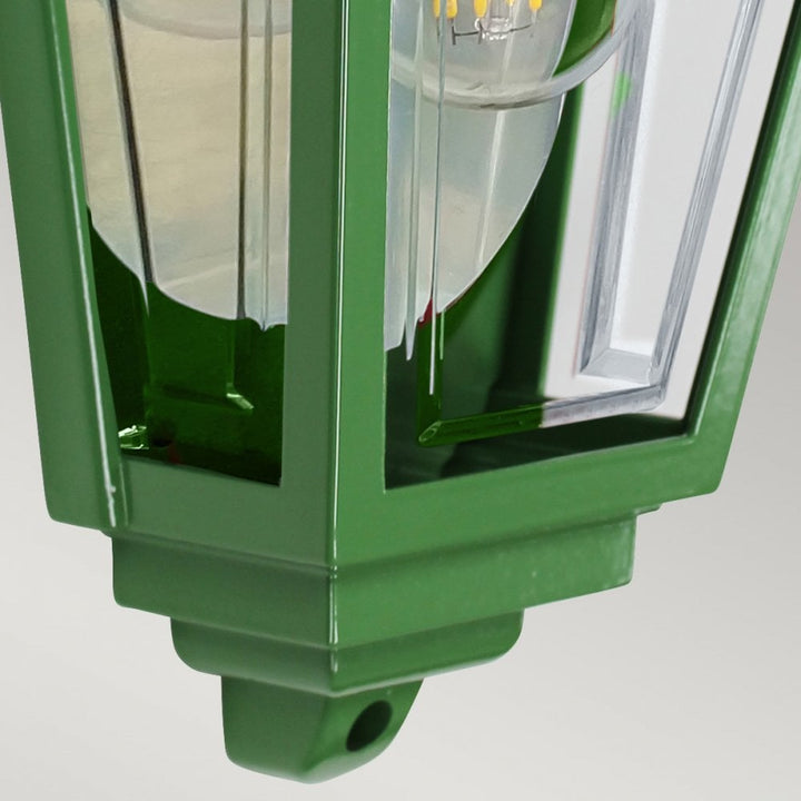 Elstead DECO-LANE7-GREEN Deco Lane 1 Light Outdoor Half Wall Lantern Green