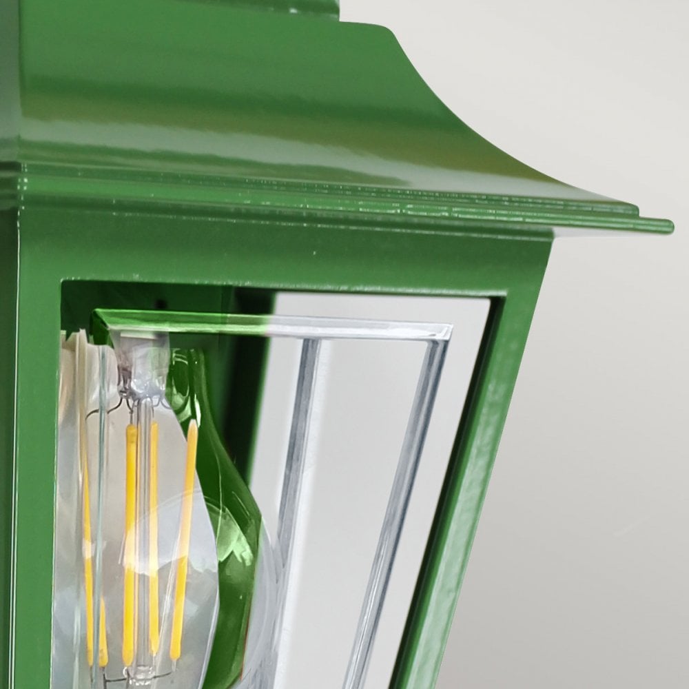 Elstead DECO-LANE7-GREEN Deco Lane 1 Light Outdoor Half Wall Lantern Green