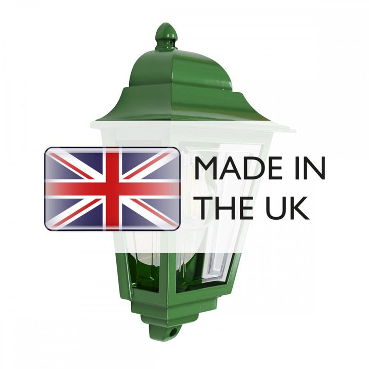 Elstead DECO-LANE7-GREEN Deco Lane 1 Light Outdoor Half Wall Lantern Green
