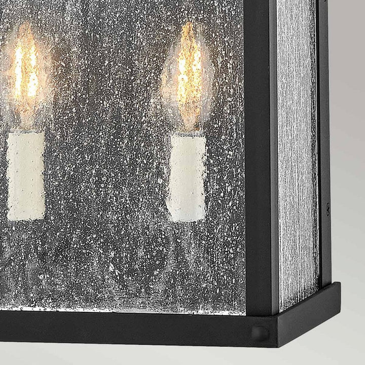 Hinkley Lighting HK-BEACON-HILL7-MB Beacon Hill 2 Light Outdoor Half Wall Lantern Museum Black