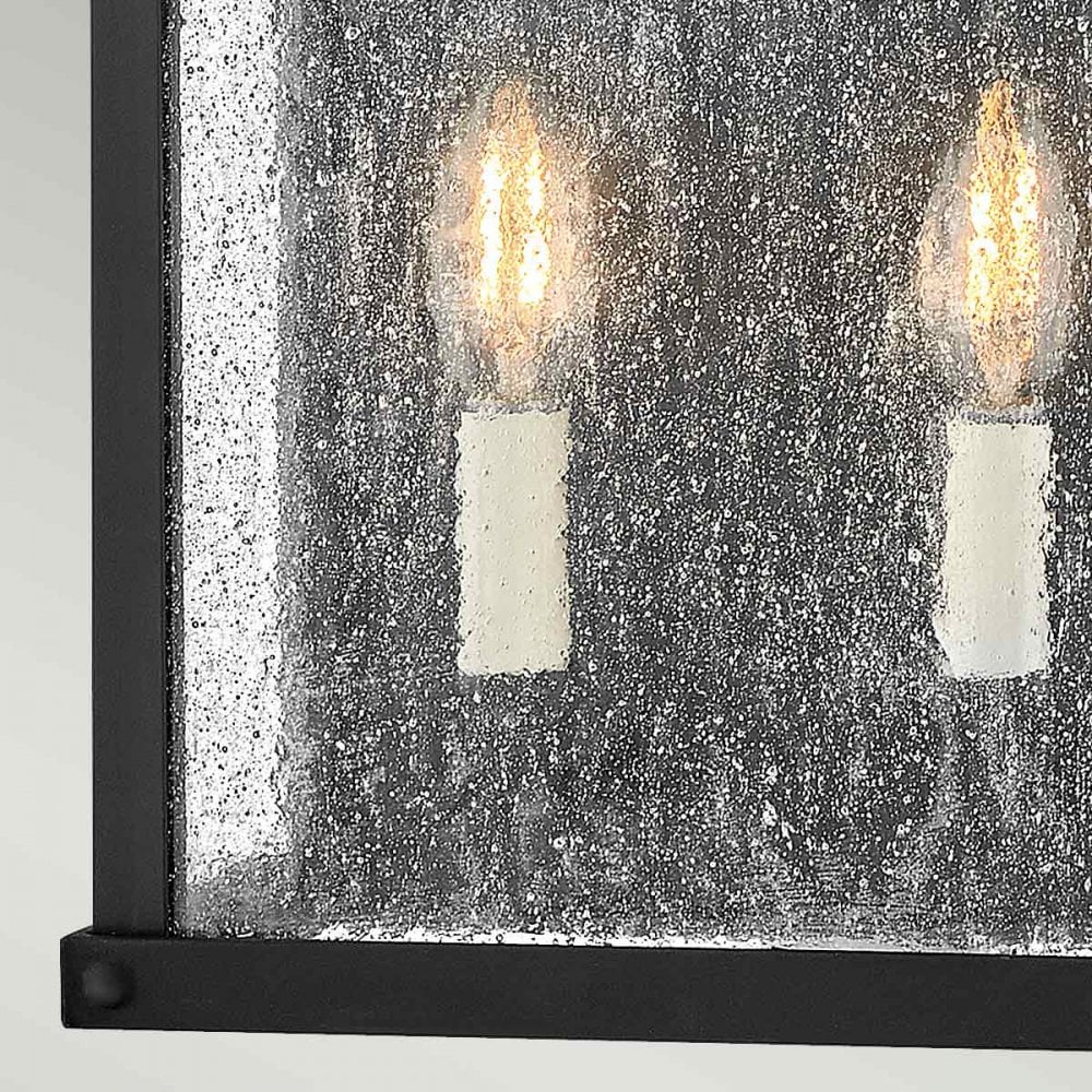 Hinkley Lighting HK-BEACON-HILL7-MB Beacon Hill 2 Light Outdoor Half Wall Lantern Museum Black