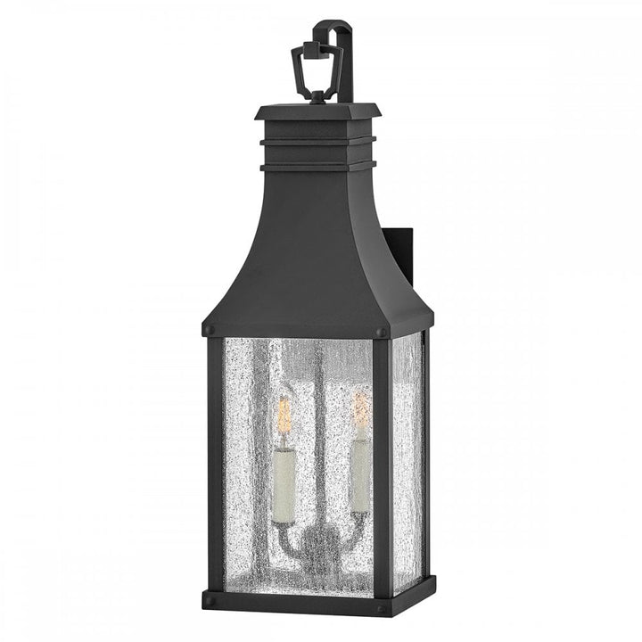 Hinkley Lighting HK-BEACON-HILL-M-MB Beacon Hill 2 Light Outdoor Medium Wall Lantern Museum Black