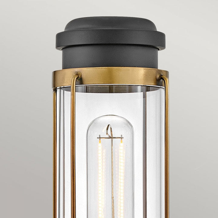 Hinkley Lighting HK-MASTHEAD1-HBBK Masthead 1 Light Bathroom Wall Light Heritage Brass & Black