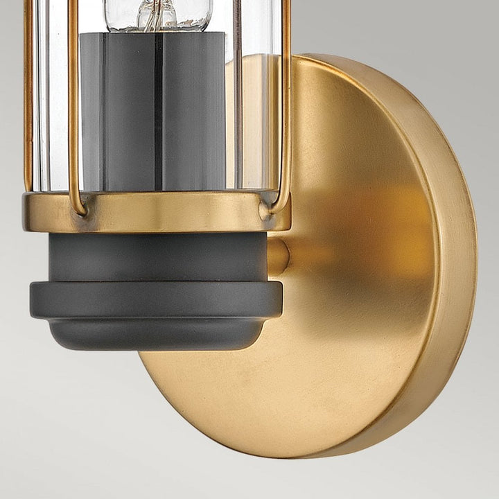 Hinkley Lighting HK-MASTHEAD1-HBBK Masthead 1 Light Bathroom Wall Light Heritage Brass & Black