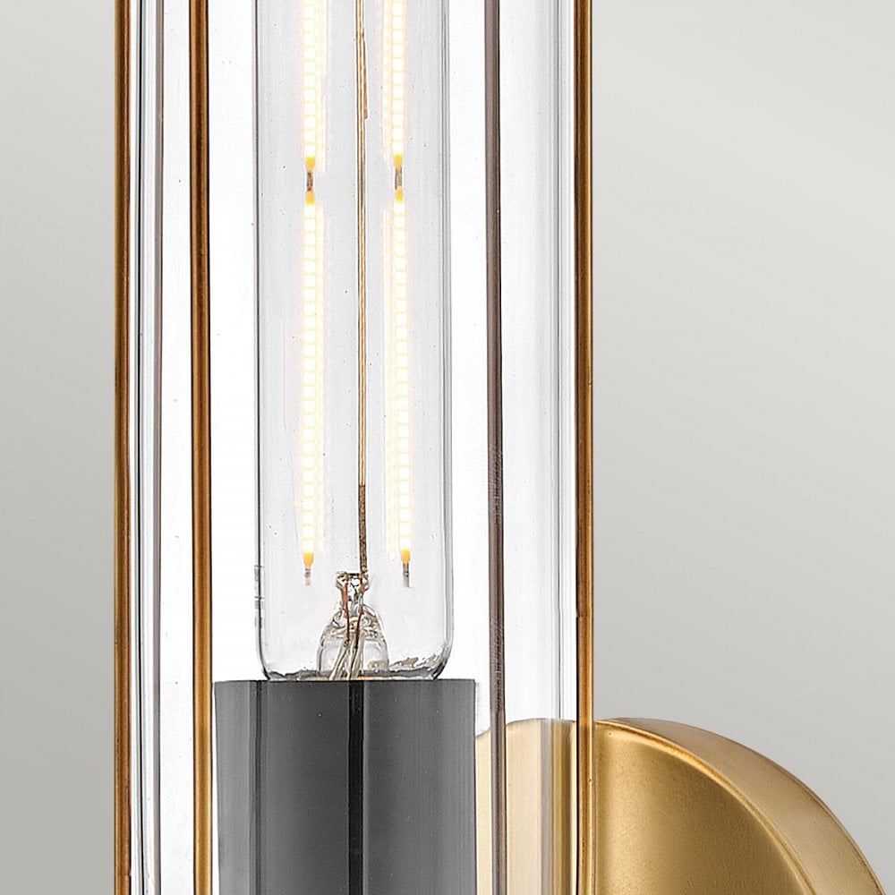 Hinkley Lighting HK-MASTHEAD1-HBBK Masthead 1 Light Bathroom Wall Light Heritage Brass & Black