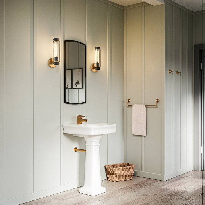 Hinkley Lighting HK-MASTHEAD1-HBBK Masthead 1 Light Bathroom Wall Light Heritage Brass & Black