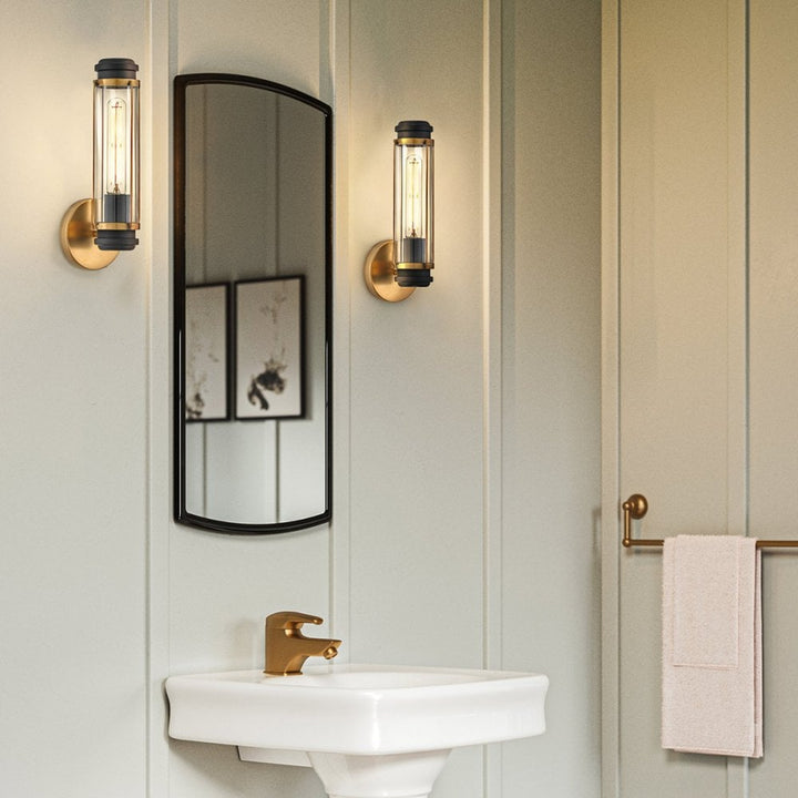 Hinkley Lighting HK-MASTHEAD1-HBBK Masthead 1 Light Bathroom Wall Light Heritage Brass & Black
