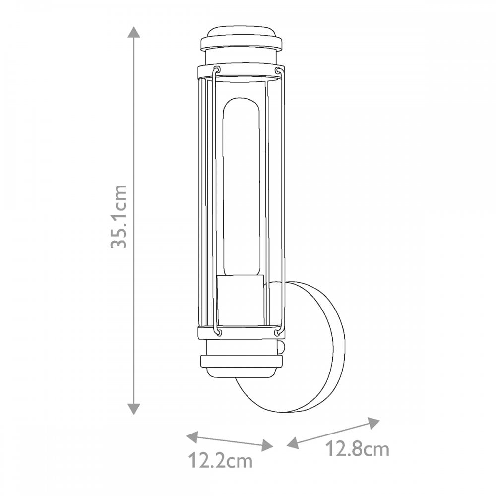 Hinkley Lighting HK-MASTHEAD1-PCBK Masthead 1 Light BathroomWall Light Polished Chrome & Black