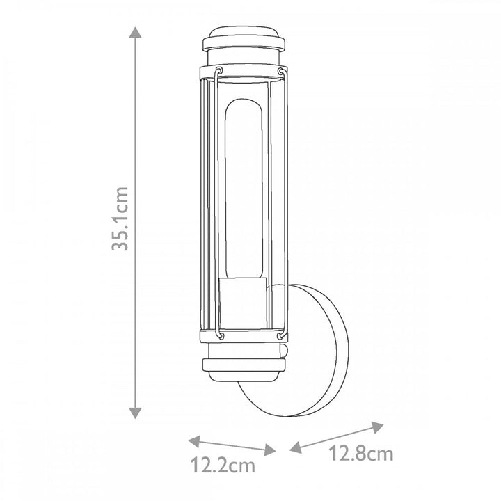 Hinkley Lighting HK-MASTHEAD1-PCBK Masthead 1 Light BathroomWall Light Polished Chrome & Black