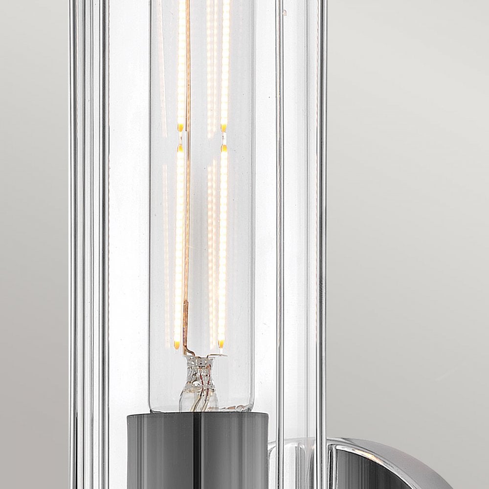 Hinkley Lighting HK-MASTHEAD1-PCBK Masthead 1 Light BathroomWall Light Polished Chrome & Black