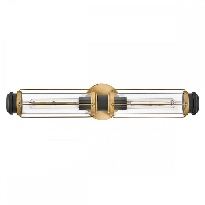 Hinkley Lighting HK-MASTHEAD2-HBBK Masthead 2 Light BathroomWall Light Heritage Brass & Black