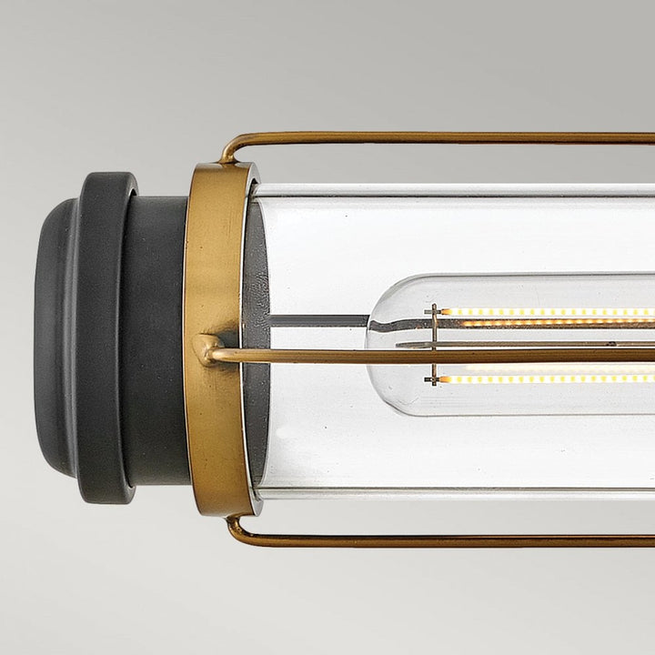 Hinkley Lighting HK-MASTHEAD2-HBBK Masthead 2 Light BathroomWall Light Heritage Brass & Black