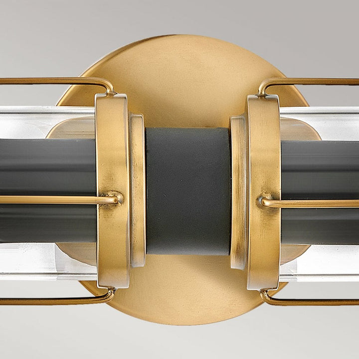 Hinkley Lighting HK-MASTHEAD2-HBBK Masthead 2 Light BathroomWall Light Heritage Brass & Black