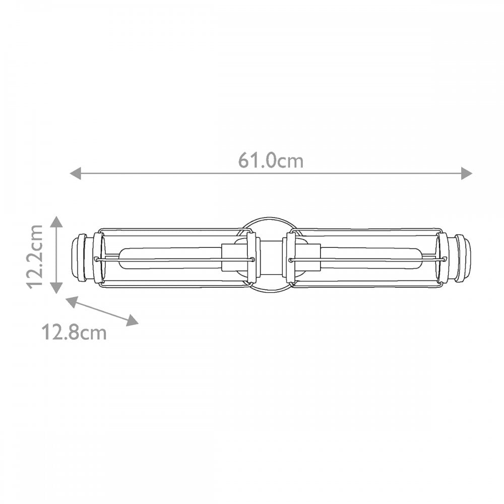Hinkley Lighting HK-MASTHEAD2-PCBK Masthead 2 Light Bathroom Wall Light Polished Chrome & Black