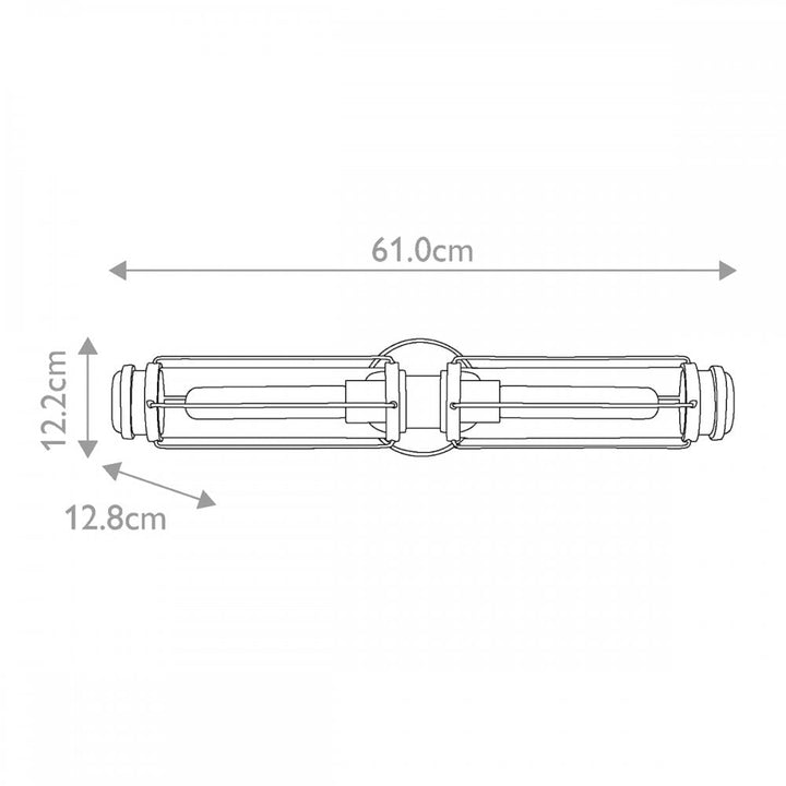 Hinkley Lighting HK-MASTHEAD2-PCBK Masthead 2 Light Bathroom Wall Light Polished Chrome & Black