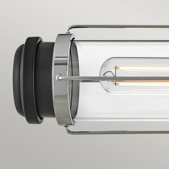 Hinkley Lighting HK-MASTHEAD2-PCBK Masthead 2 Light Bathroom Wall Light Polished Chrome & Black