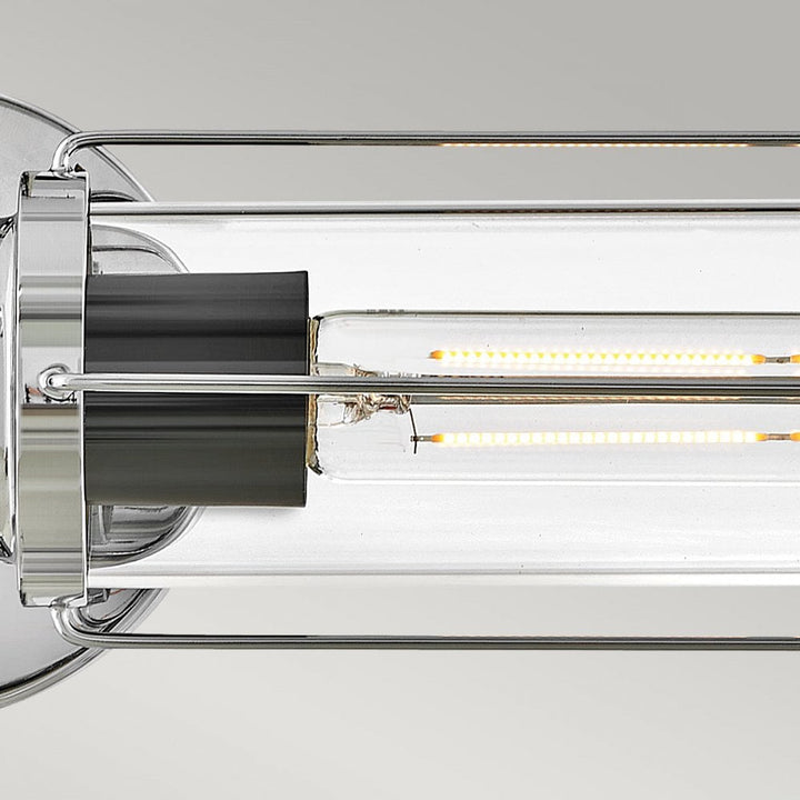 Hinkley Lighting HK-MASTHEAD2-PCBK Masthead 2 Light Bathroom Wall Light Polished Chrome & Black