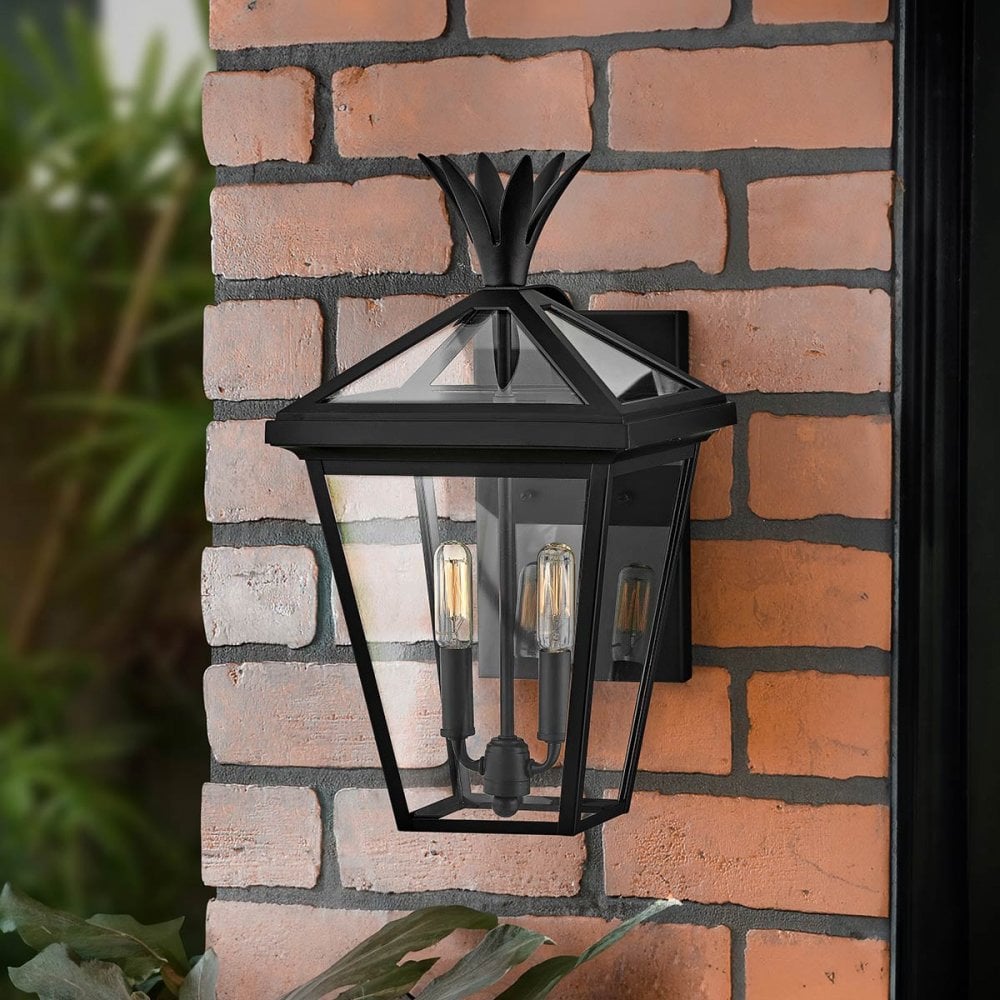 Hinkley Lighting HK-PALMA-M-BK Palma 2 Light Outdoor Medium Wall Lantern Black