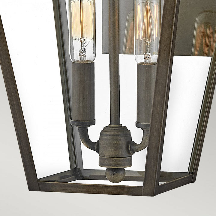 Hinkley Lighting HK-PALMA-M-BU Palma 2 Light Outdoor Medium Wall Lantern Burnished Bronze