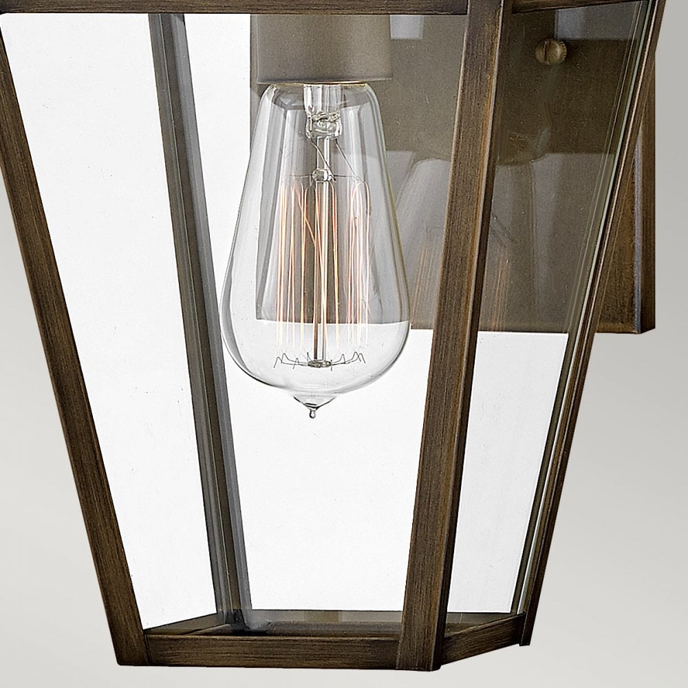 Hinkley Lighting HK-PALMA-S-BU Palma 1 Light Outdoor Small Wall Lantern Burnished Bronze