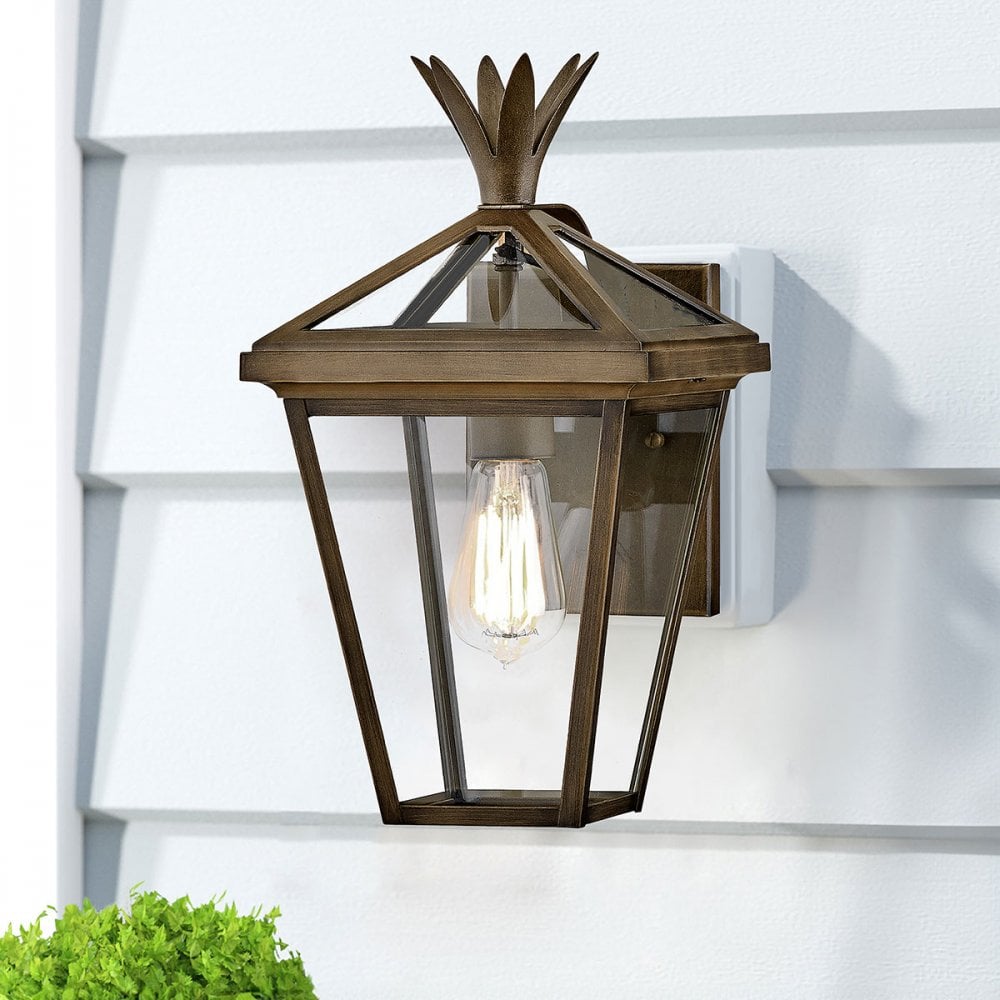 Hinkley Lighting HK-PALMA-S-BU Palma 1 Light Outdoor Small Wall Lantern Burnished Bronze