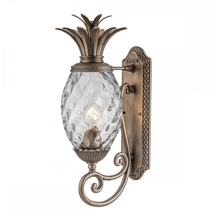 Hinkley Lighting HK-PLANTATION-M-BU Plantation 1 Light Outdoor Medium Wall Lantern Burnished Bronze