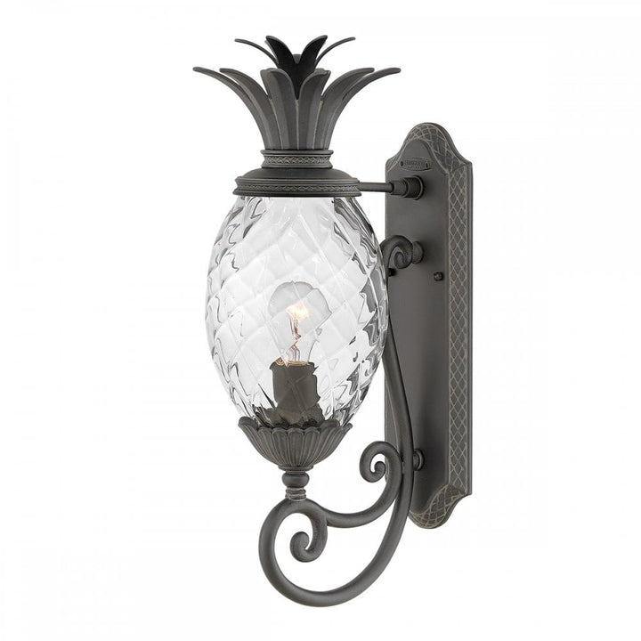 Hinkley Lighting HK-PLANTATION-M-MB Plantation 1 Light Outdoor Medium Wall Lantern Museum Black
