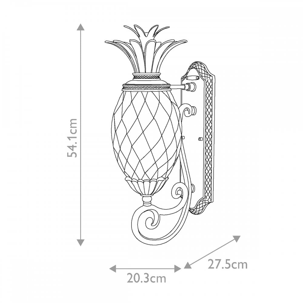 Hinkley Lighting HK-PLANTATION-M-MB Plantation 1 Light Outdoor Medium Wall Lantern Museum Black