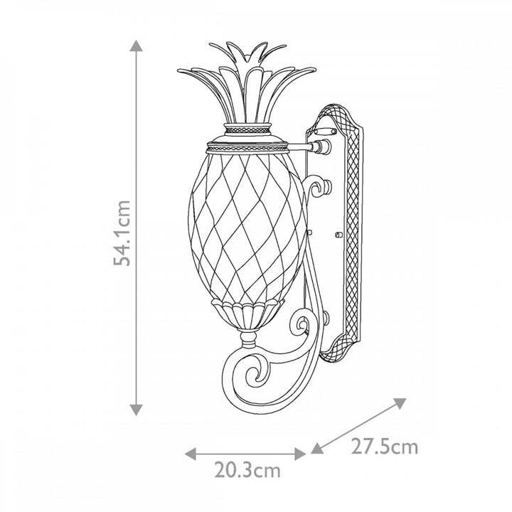 Hinkley Lighting HK-PLANTATION-M-MB Plantation 1 Light Outdoor Medium Wall Lantern Museum Black