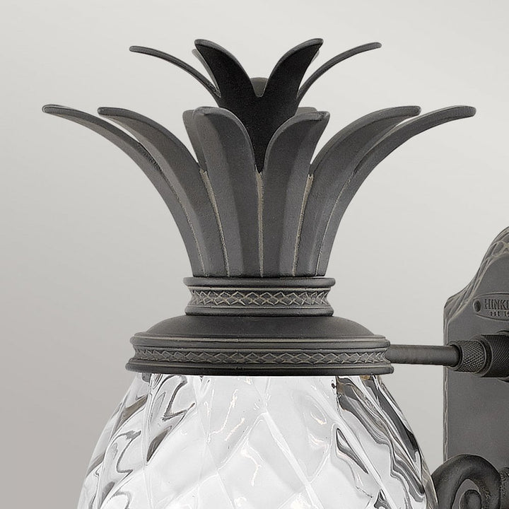 Hinkley Lighting HK-PLANTATION-M-MB Plantation 1 Light Outdoor Medium Wall Lantern Museum Black