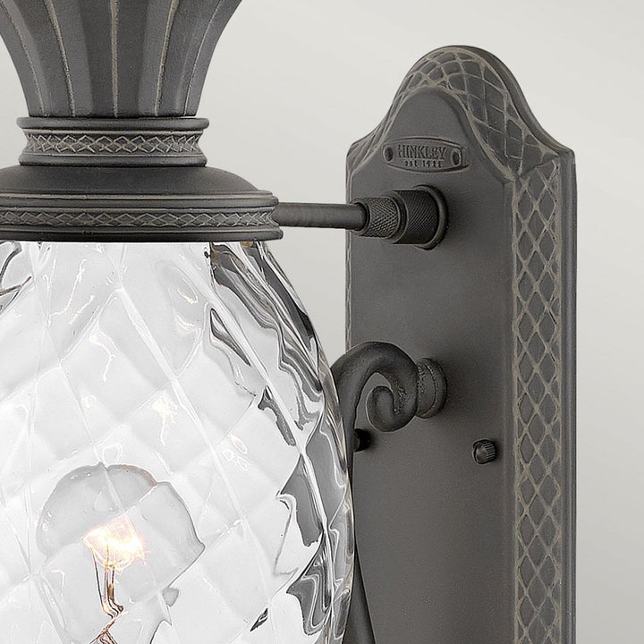 Hinkley Lighting HK-PLANTATION-M-MB Plantation 1 Light Outdoor Medium Wall Lantern Museum Black